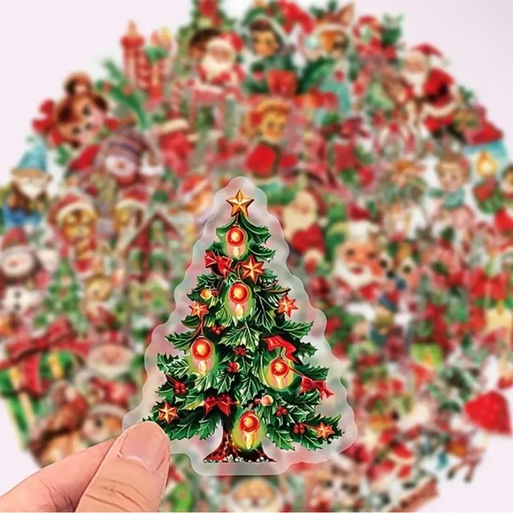50 Festive Vintage Christmas Stickers - Picture 3 of 4